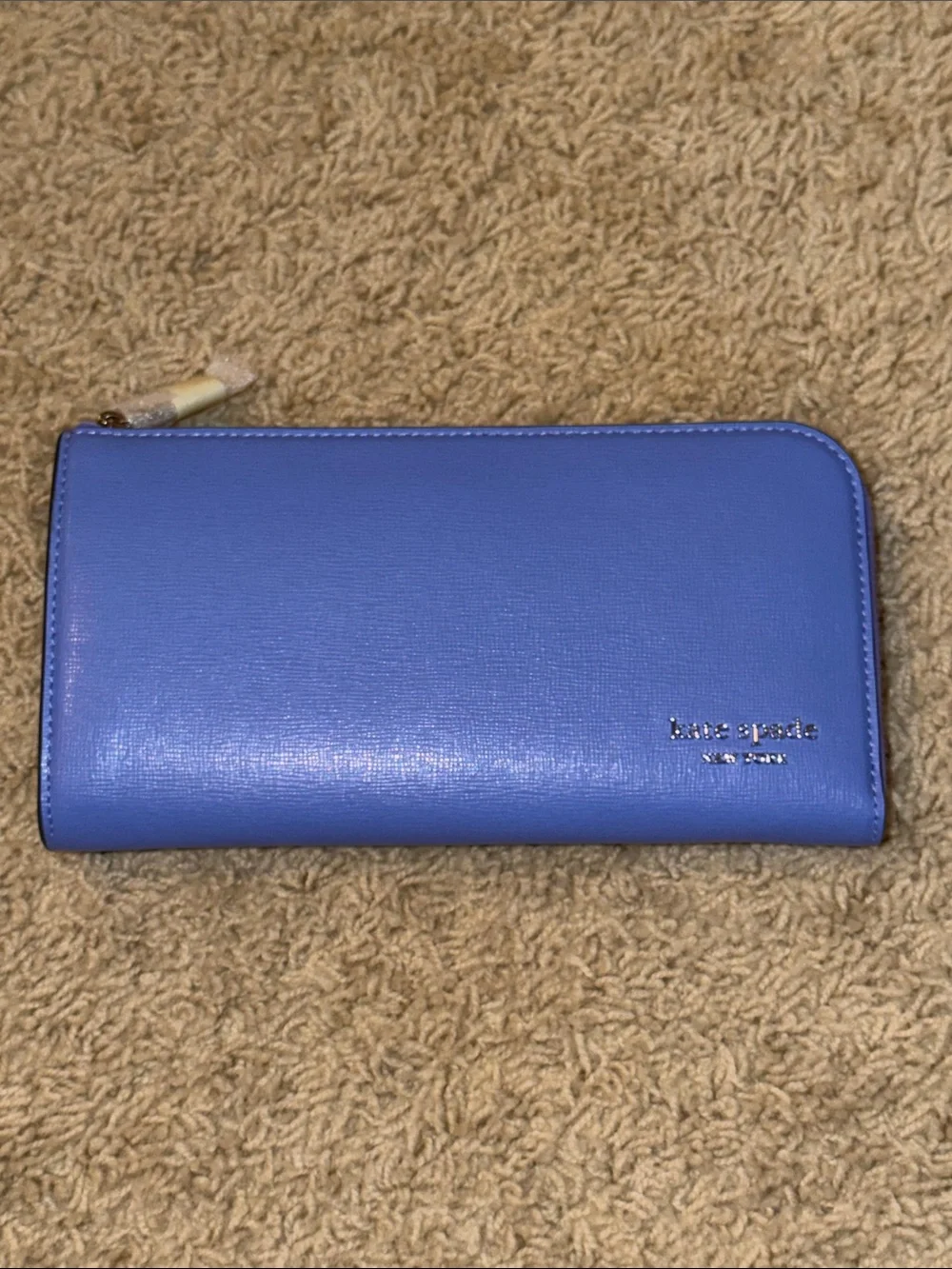 kate spade deep periwinkle zip-around wallet